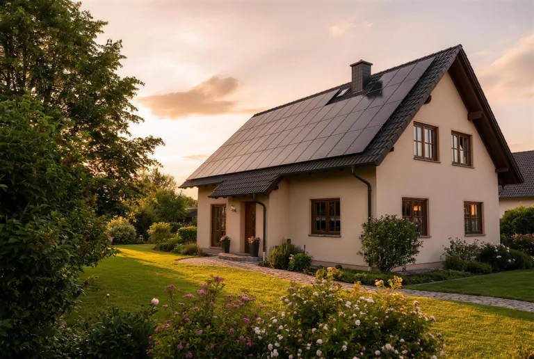 Photovoltaikanlage auf einem Einfamilienhaus