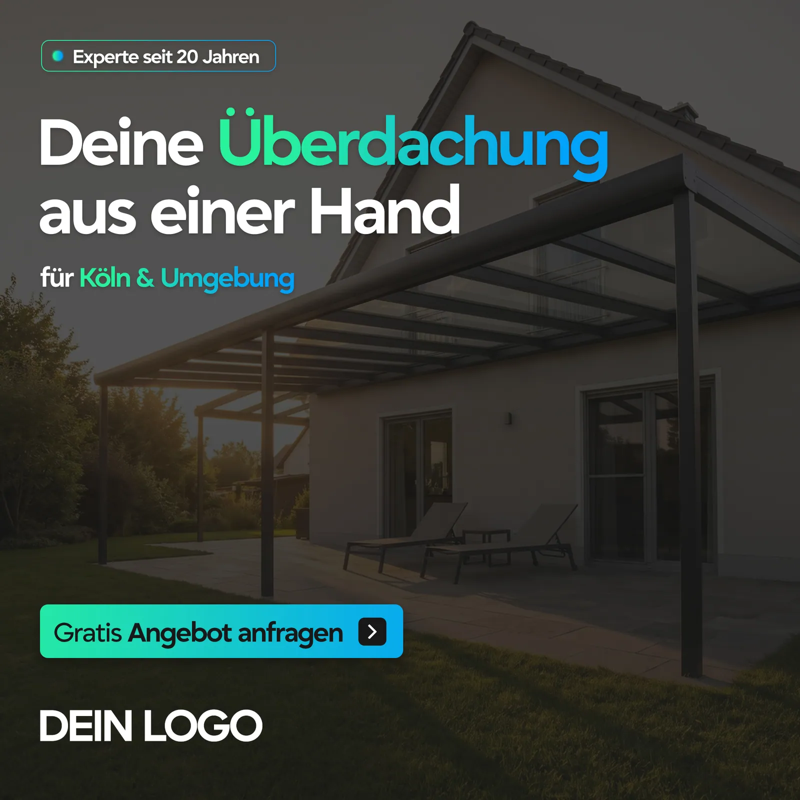 Beispiel-Anzeige: Deine Überdachung aus einer Hand, Gratis Angebot anfragen